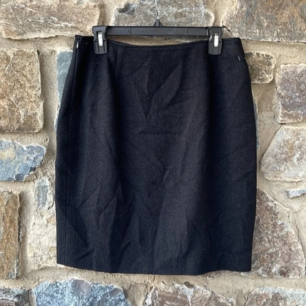 Escada Elements Wool Blend Pencil Skirt in Black Size 40
